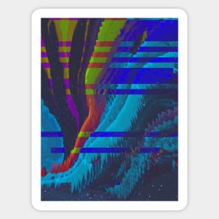 WISE GUY - Corrupted Glitch Art in Space Sticker